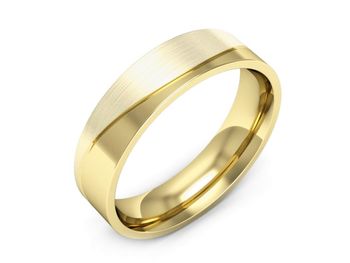 Obrączka pierścionek żółte złoto próba 585 - s331zmp - 1