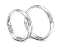 Obrączki ślubne białe złoto obrączki klasyczne 585 - S35145372b- 3