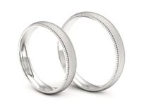 Obrączki ślubne białe złoto obrączki klasyczne 585 - S35145372bmbs- 3