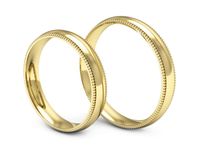 Obrączki ślubne żółte złoto obrączki klasyczne próba 585 - S35145372z- 3