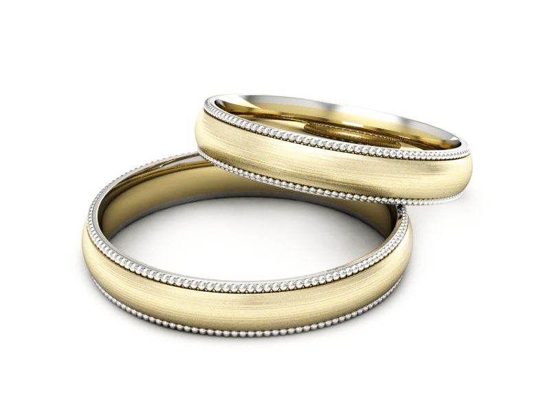 Obrączki biało żółte złoto obrączki złote - S35145372zbmp — zdjęcie 2