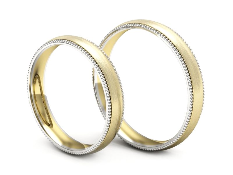 Obrączki biało żółte złoto obrączki złote - S35145372zbmp — zdjęcie 3