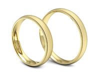 Obrączki ślubne żółte złoto obrączki klasyczne próba 585 - S35145372zms- 3