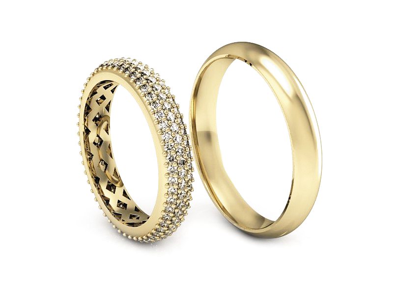 Obrączki z diamentami nowoczesne obrączki - s35200T88z — zdjęcie 3