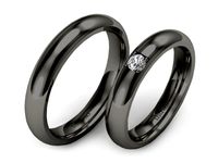 Obrączki ślubne obrączki z diamentem z czarnego złota - s35205502cz- 3