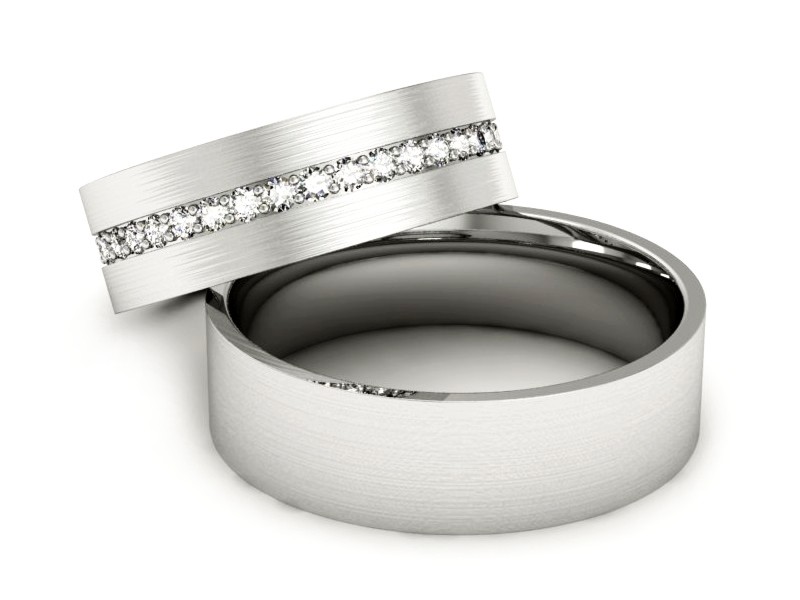 Złote Obrączki z brylantami złote białe złoto - s36bmp — zdjęcie 3