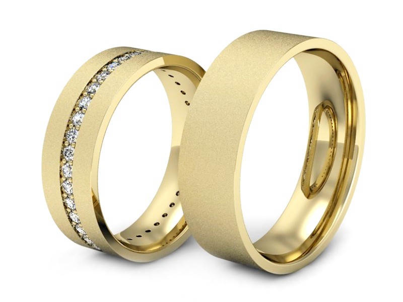 Obrączki z diamentami nowoczesne obrączki - s36zms — zdjęcie 3