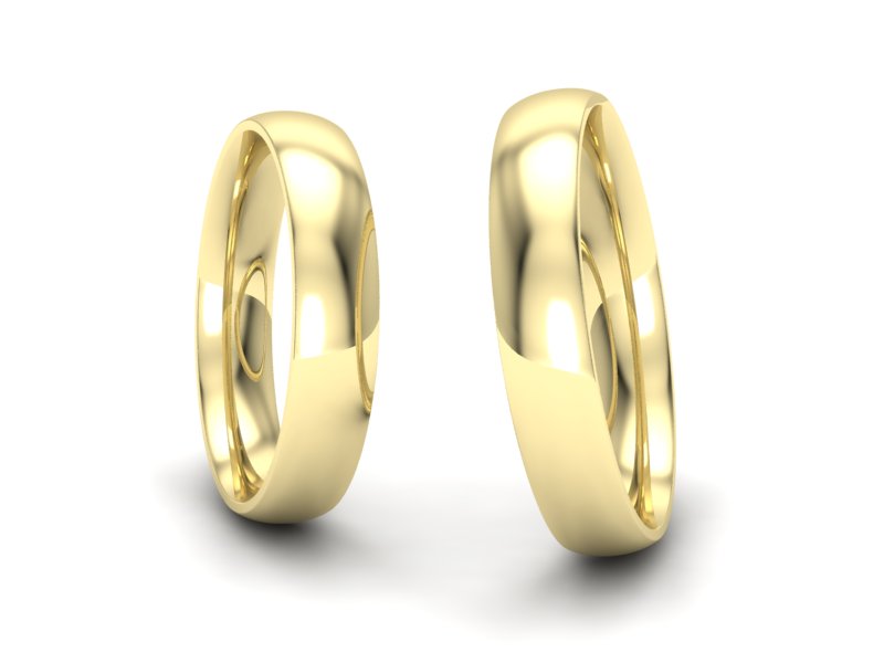 Obrączki żółte złoto obrączki klasyczne 585 - S40110T120z — zdjęcie 2