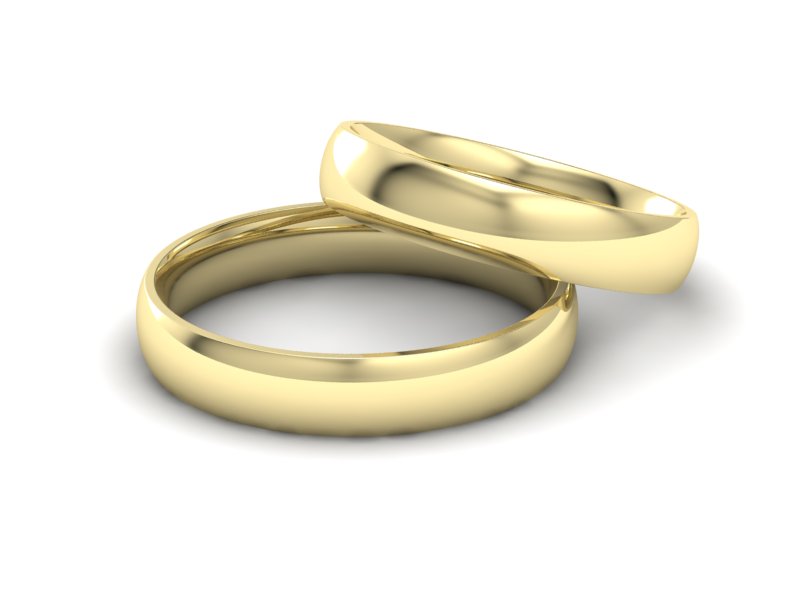 Obrączki żółte złoto obrączki klasyczne 585 - S40110T120z — zdjęcie 3