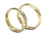 Obrączki ślubne obrączki z diamentami złote żółte złoto 14k - S40135T51zrod- 3