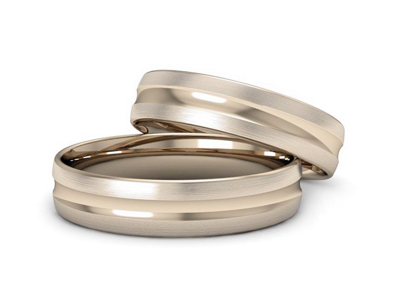 Złote Obrączki klasyczne różowe złoto 585 - S451160220cmp — zdjęcie 2