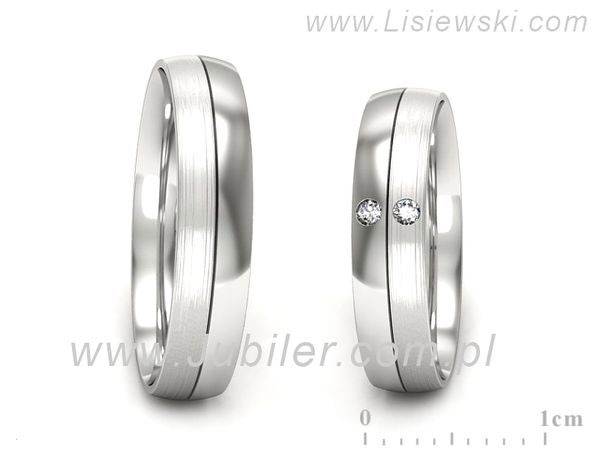 Obrączki ślubne obraczki z bialego złota z brylantami złote - S45145503bmp- 1
