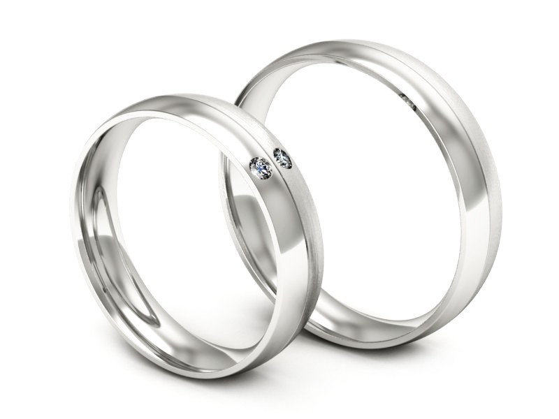 Obrączki z bialego złota z brylantami złote - S45145503bmp — zdjęcie 3