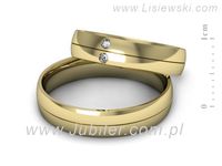 Obrączki ślubne obraczki z brylantami złoto pr 585 - S45145503z- 2