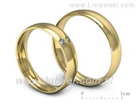 Obrączki ślubne obraczki z brylantami złoto pr 585 - S45145503z- 3