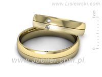 Obrączki ślubne obraczki z brylantami złoto pr 585 - S45145503zmp- 2