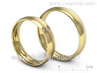 Obrączki ślubne obraczki z brylantami złoto pr 585 - S45145503zmp- 3