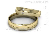 Obrączki ślubne obraczki z brylantami złoto pr 585 - S45145503zms- 2