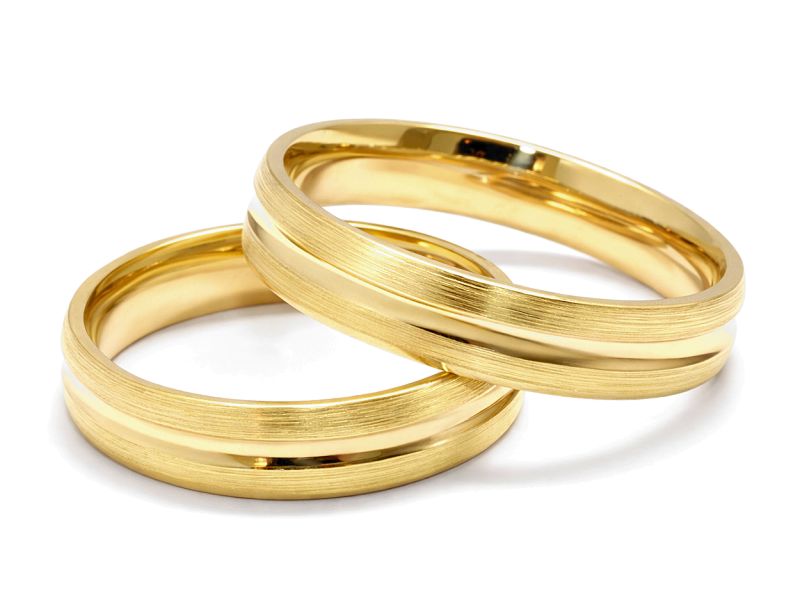 Obrączki żółte złoto obrączki klasyczne 585 - s45160220z — zdjęcie 2