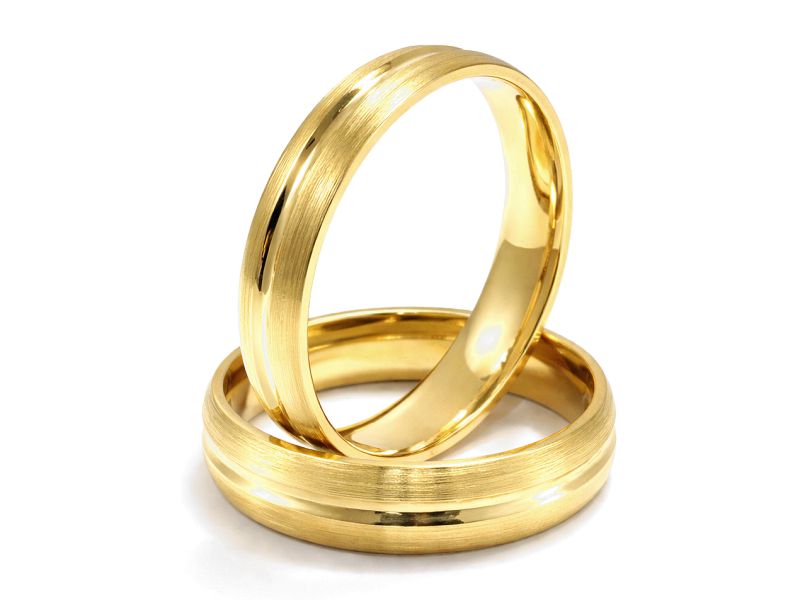 Obrączki żółte złoto obrączki klasyczne 585 - s45160220z — zdjęcie 3