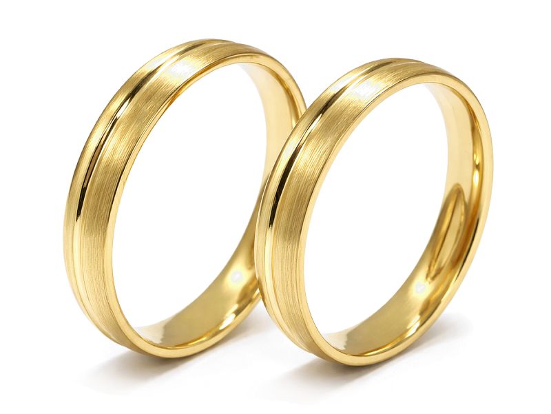 Obrączki żółte złoto obrączki klasyczne 585 - s45160220z