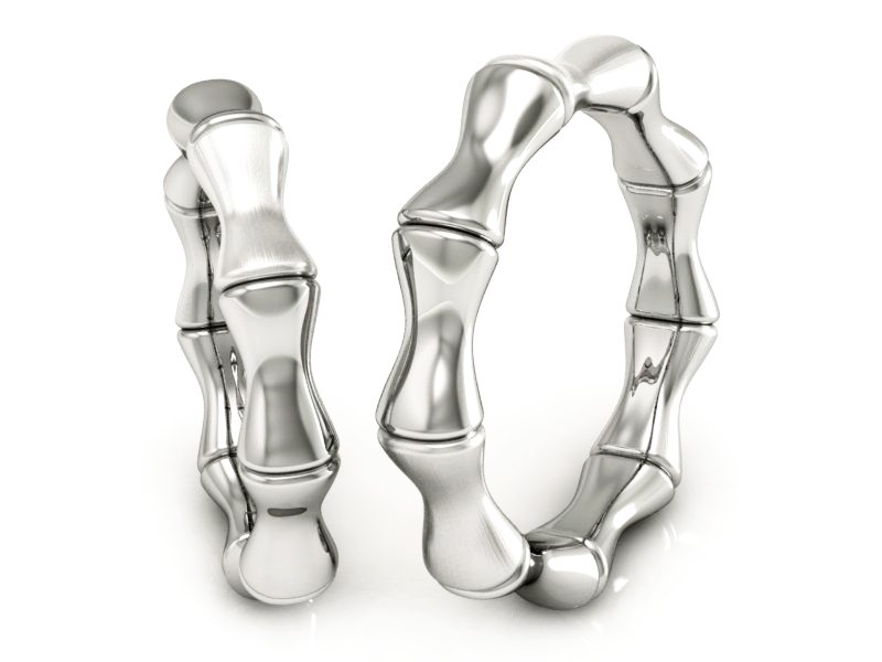 Obrączki białe złoto obrączki klasyczne 585 - S45345T96b — zdjęcie 3