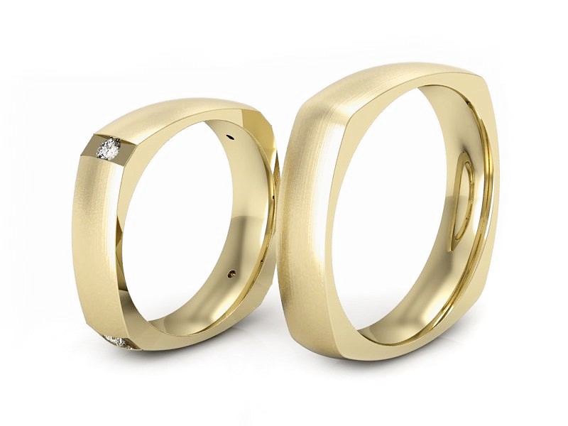 Obrączki z brylantami złote żółte złoto 14k - S50140T48zmp — zdjęcie 3