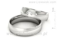 Obrączki ślubne obrączki z białego złota z diamentami złote - S50145T40bmp- 2
