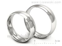 Obrączki ślubne obrączki z białego złota z diamentami złote - S50145T40bmp- 3