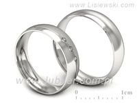 Obrączki ślubne obrączki z białego złota z diamentami złote - S50145T40bms- 3