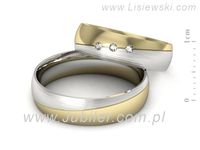 Obrączki ślubne obrączki z diamentami białe żółte złoto - S50145T40zbmp- 2
