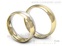 Obrączki ślubne obrączki z diamentami białe żółte złoto - S50145T40zbmp- 3