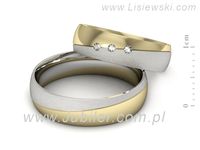 Obrączki ślubne obrączki z diamentami białe żółte złoto - S50145T40zbms- 2
