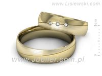 Obrączki ślubne obrączki z diamentami z żółtego złota 585 - S50145T40zmp- 2