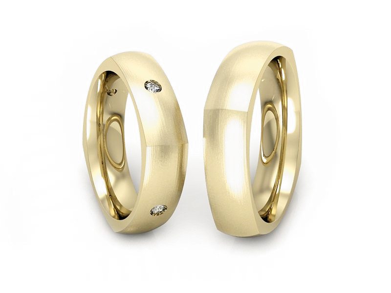 Obrączki z brylantami złote żółte złoto 14k - S50150T61zmp — zdjęcie 3