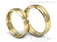 Obrączki ślubne z brylantem złote obrączki złoto 14k - S50210T35z- 3