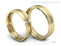Obrączki ślubne z brylantem złote obrączki złoto 14k - S50210T35zmp- 3