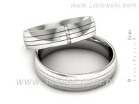 Obrączki ślubne obrączki z białego złota z diamentami złote - s52180401b- 2