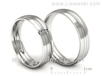 Obrączki ślubne obrączki z białego złota z diamentami złote - s52180401b- 3