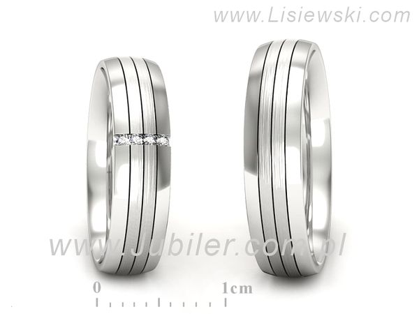 Obrączki ślubne obrączki z białego złota z diamentami złote - s52180401bmp- 1