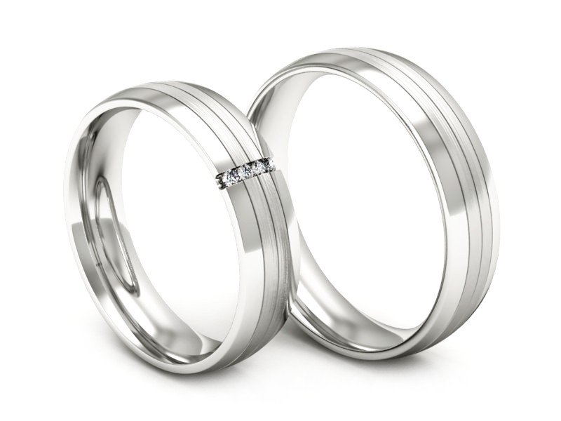 Obrączki z białego złota z diamentami złote - s52180401bmp — zdjęcie 3