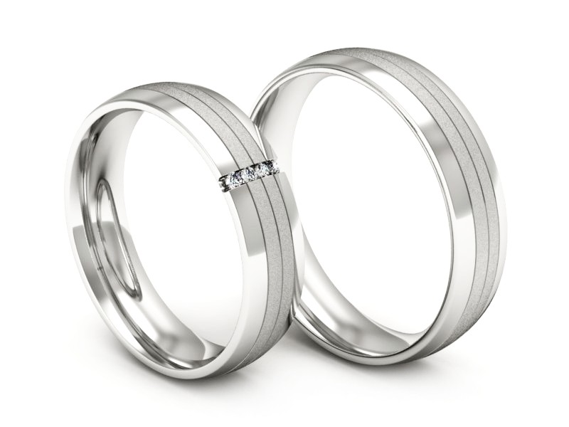 Obrączki z białego złota z diamentami złote - s52180401bms — zdjęcie 3