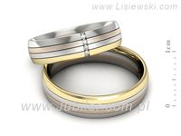 Obrączki ślubne z diamentami białe różowe żółte złoto - s52180401bzcmp- 2
