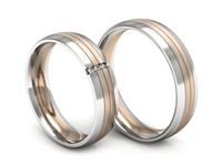Obrączki ślubne z brylantami złote białe i różowe złoto 585 - s52180401cbmp- 3