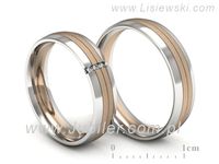 Obrączki ślubne obrączki z diamentami złote białe i różowe - s52180401cbms- 3