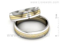 Obrączki ślubne z brylantami dwukolorowe - s52180401zb- 2