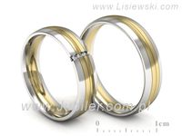 Obrączki ślubne z brylantami dwukolorowe - s52180401zb- 3
