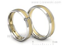 Obrączki ślubne z brylantami dwukolorowe - s52180401zbms- 3