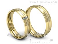 Obrączki ślubne obrączki z diamentami z żółtego złota 585 - s52180401zmp- 3