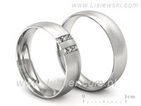 Obrączki ślubne obrączki z białego złota z diamentami złote - S54150T49bmp- 3
